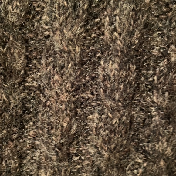 Adrienne Vittadini Split Turtle Neck Cable Sweater in Brown, U.S. M - Picture 3 of 5